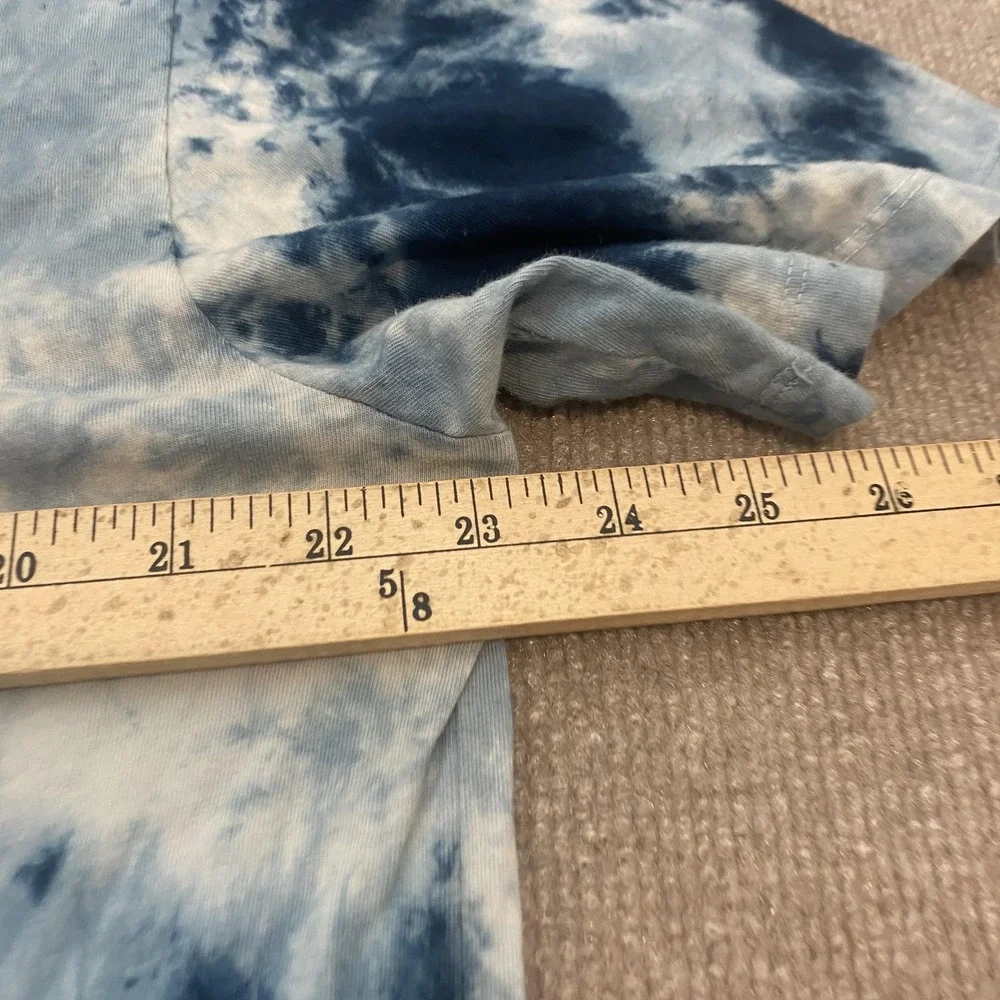 True Religion Shirt Mens 2XL Blue Tie Dye Buddha Graphic Fashion Senses Tee